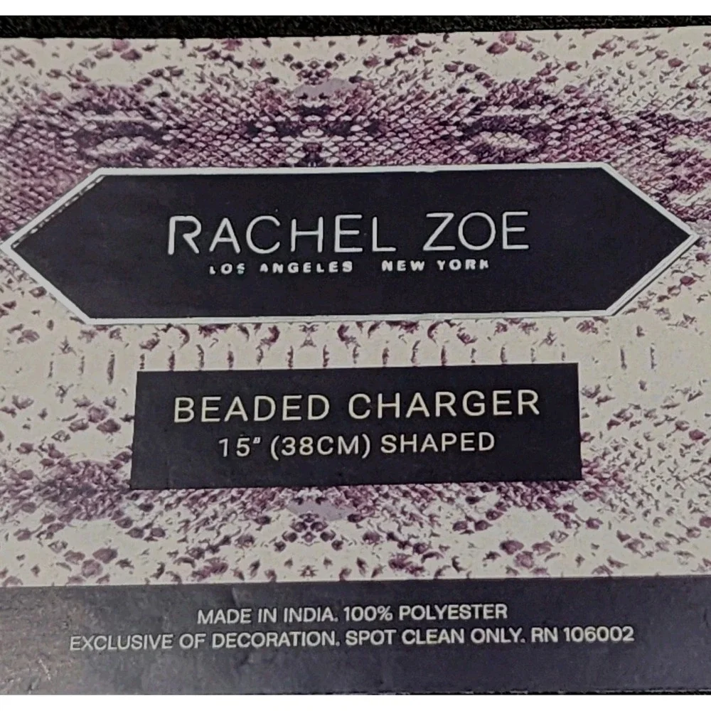 Rachel Zoe Beaded Ghosts Charger Placemats 15